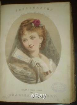 RARE, BOUND VOLUME OF MID 1800's SHEET MUSIC, ANTIQUE LEATHER BINDING