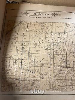 RARE FIND Antique 1892 Plat Book Atlas MARION County Illinois