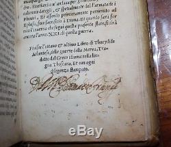 RARE Italian antique book Thucydide Guerre Della Morea Gli Otto Libridi 1545