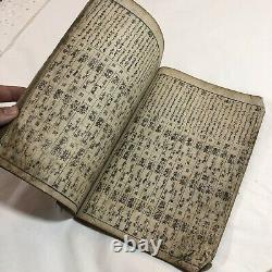 RARE Japanese Edo Period Dictionary Book Circa 1697 Woodblock Print Manuscript