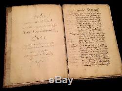 RARE MANUSCRIPT BOOK 1762 acts of King of Sardinia