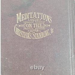 RARE Meditations on the Christian Standing State and Vocation 1874 Antique Book