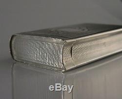 RARE NOVELTY BOOK FRENCH SOLID SILVER VESTA MATCH CASE c1890 ANTIQUE