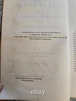 RARE OLD Antique Consumptive's Guide Dr. Potter 2nd Edition 1852 Medical Book