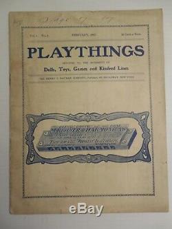 RARE! Playthings Toy Magazine February 1903 Vol 1 No. 2 Dolls Steiff Ives Trains