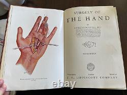 RARE Surgery of the Hand Bunnell 2nd Edition 1948 Antique Medical Book- Color
