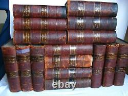 RARE! The Encyclopedia Americana Antique Leather-bound Full Set 16 Volumes