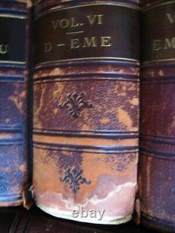 RARE! The Encyclopedia Americana Antique Leather-bound Full Set 16 Volumes