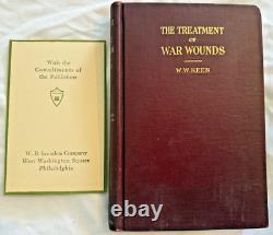 RARE The Treatment of War Wounds WWI 1918 Keen Antique Medical Book Illustrated