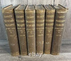 RARE Thirty Thousand Thoughts 6 Volume Antique Set Spence Excell Neil 1889