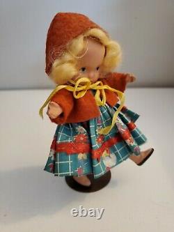 RARE Vintage 30s Bisque Nancy Ann Storybook Doll Gretel Pudgy MS w Mini Book