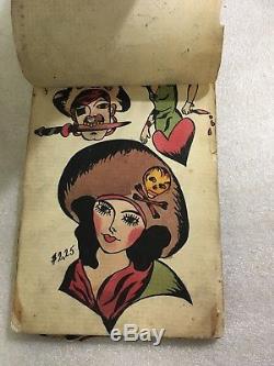 RARE Vintage Antique 1920s 30s Tattoo Flash Artists Personal Art Book Album