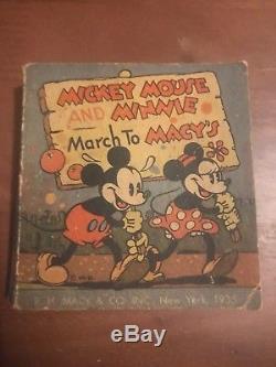 RARE antique Mickey Mouse And Minnie March To Macys 1935 big little book RARE