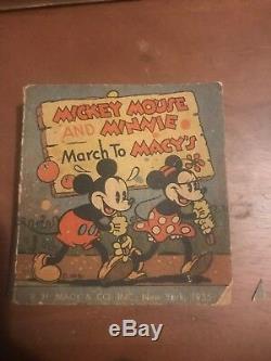 RARE antique Mickey Mouse And Minnie March To Macys 1935 big little book RARE