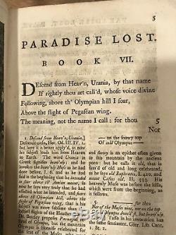 RARE c1790 PARADISE LOST John Milton, NEWTON- 2nd Edition Antique Book WOW