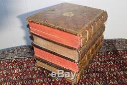 REAL antique books Tantalus secret decanter safe French leather bound set rare