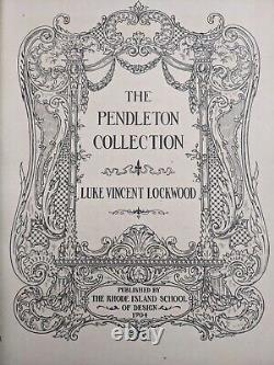 RISD PENDLETON COLLECTION 1904 Lockwood Chippendale Furniture RARE Antique Book