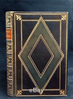 RIVIERE FULL LEATHER SIGNED BINDING Whittier Poems ANTIQUE Deluxe RARE Luxury