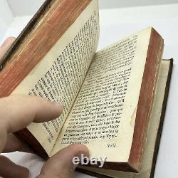 Rare 1666 Leather Bound Book Antique Decor Display Pierre De Bourdeille Memoir