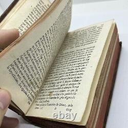 Rare 1666 Leather Bound Book Antique Decor Display Pierre De Bourdeille Memoir