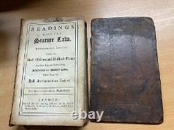 Rare 1723 Readings Upon The Statute Law Antique 300 Year Old Leather Book (t4)