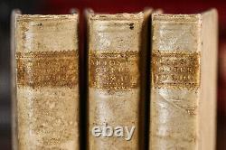 Rare 1741 (3) Vol. Antique Vellum Books Grand Tour Opera Ludovico Ariosto