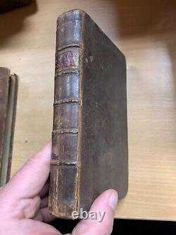 Rare 1752 John Gay Poems On Several Occasions Antique Poetry Leather Book (t4)