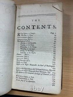 Rare 1752 John Gay Poems On Several Occasions Antique Poetry Leather Book (t4)