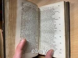 Rare 1752 John Gay Poems On Several Occasions Antique Poetry Leather Book (t4)