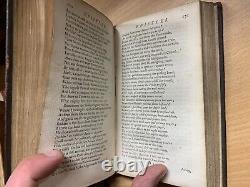 Rare 1752 John Gay Poems On Several Occasions Antique Poetry Leather Book (t4)