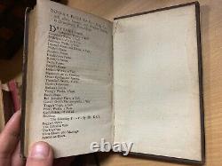 Rare 1752 John Gay Poems On Several Occasions Antique Poetry Leather Book (t4)