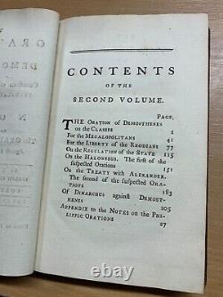 Rare 1777 The Orations Of Demosthenes Volumes 1-3 Antique Books (p8)