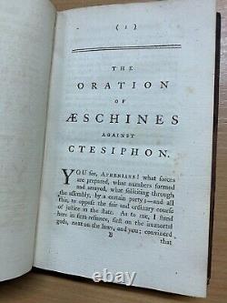 Rare 1777 The Orations Of Demosthenes Volumes 1-3 Antique Books (p8)