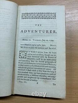 Rare 1778 The Adventurer Volume 3 Samuel Johnson Antique Book (p3)