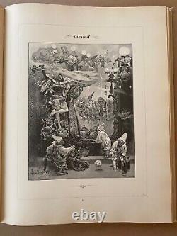 Rare 1800s Album Book with Gorgeous Fairy Tale Illustrations by Hermann Vogel
