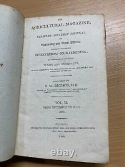 Rare 1808 The Agricultural Magazine January To July 1808 Antique Book (t4)