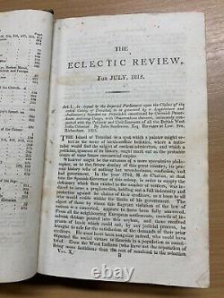 Rare 1813 The Eclectic Review Vol 10 July To Dec 1813 Antique Book (t5)