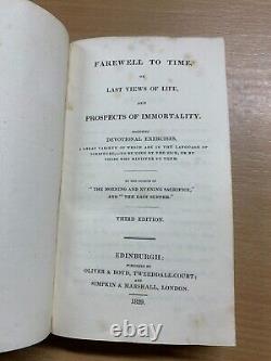 Rare 1829 Farewell To Time For Use By The Dying Antique Book (p4)