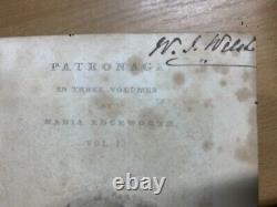 Rare 1833 Maria Edgeworth Patronage 3 Vols Antique Books (t7)