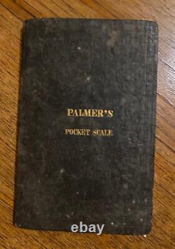 Rare 1845 Antique Science And Math Collectable Palmer's Pocket Scale Book
