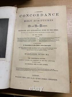 Rare 1854 Complete Concordance To The Holy Scriptures Antique Book (p8)