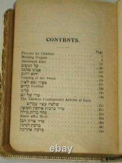 Rare 1857 Antique Jewish German Polish Daily Prayers Book Published In Vienna
