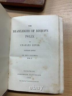 Rare 1868 Charles Lever The Bramleighs Of Bishop's Folly Antique Books (t4)