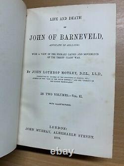 Rare 1875 Life And Death Of John Of Barneveld Vols 1 & 2 Antique Books (p7)