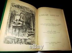 Rare 1875 South U. S. Slavery Indians Wars History Engraved American Antique Book