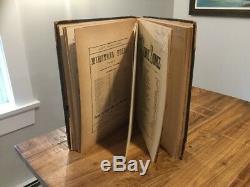 Rare 1880s Antique Bound Piano Sheet Music Book 1890s Popular Songs
