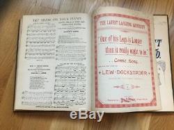 Rare 1880s Antique Bound Piano Sheet Music Book 1890s Popular Songs