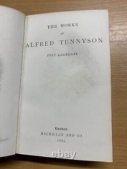 Rare 1884 The Works Of Alfred Tennyson Poetry Leather Antique Book (p5)