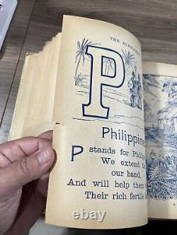 Rare 1899 Antique Americana Our Little Patriots Alphabet & Nursery Rhymes Book