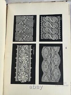 Rare 1900 Antique SPITZE Lace History German Oversize Art Folios BOOKS